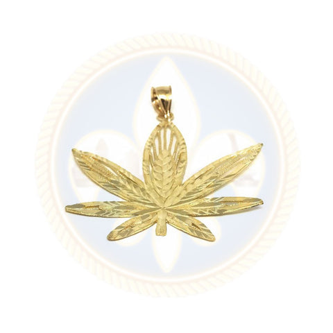 10K Or Jaune Marijuanna Pendentif MWG_010 - OR QUEBEC 