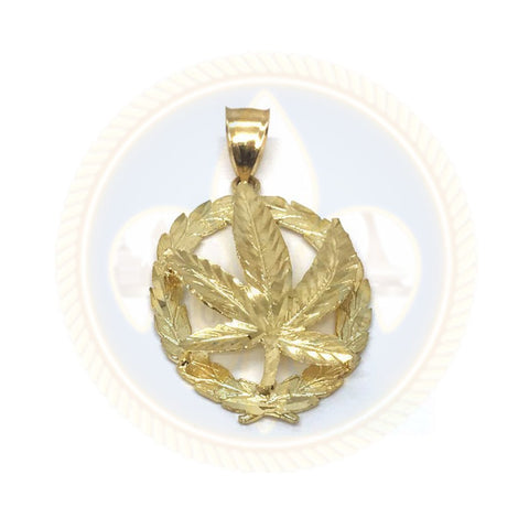 10K Or Jaune Marijuanna Pendentif MWG_015 - OR QUEBEC 