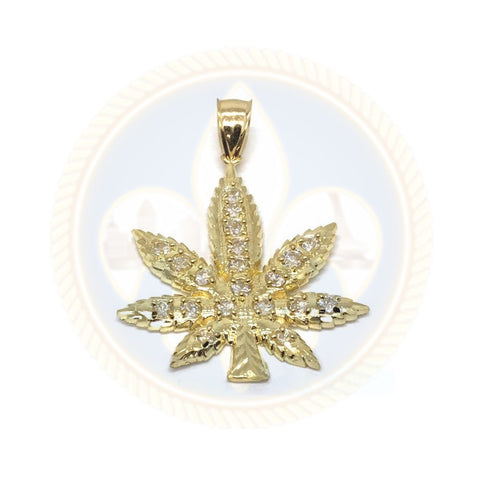 10K Or Jaune Marijuanna Pendentif MWG_016 - OR QUEBEC 