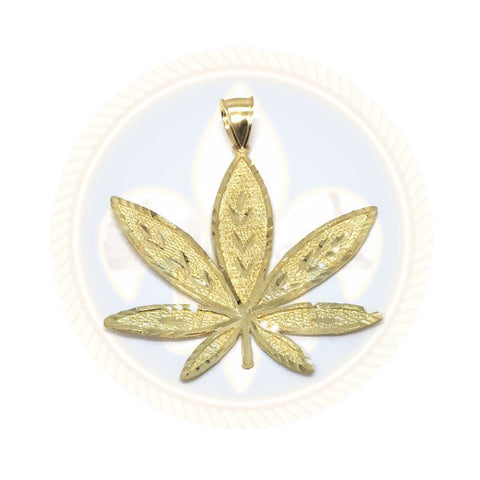 10K Or Jaune Marijuanna Pendentif MWG_020 - OR QUEBEC 