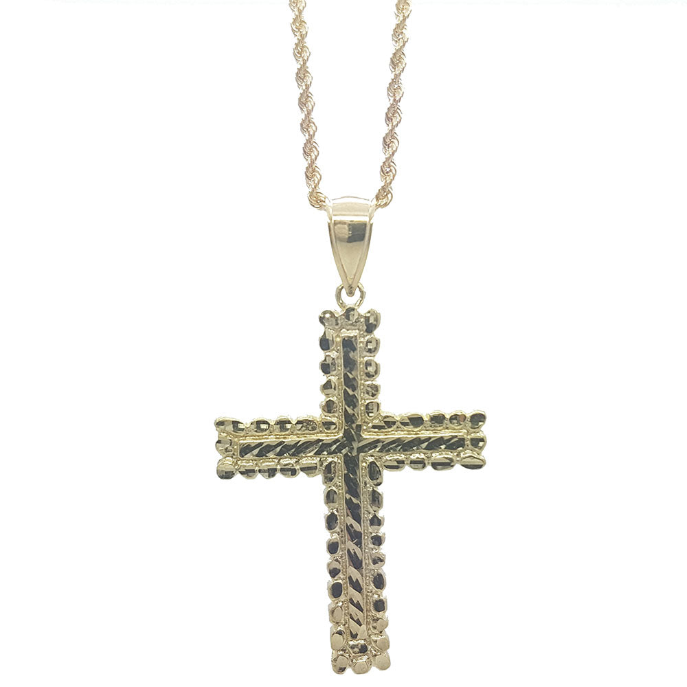 Torsade 2.5MM Avec Croix NSA-023 - OR QUEBEC 
