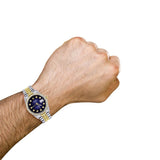 Montre Rolex Diamond Gold pour homme 16233 | 36Mm | Cadran bleu | Jubilee Band