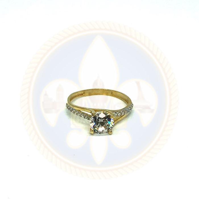 10k Femme Cz Bague SID-0028 - OR QUEBEC 