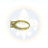 10k Femme Cz Bague SID-0028 - OR QUEBEC 