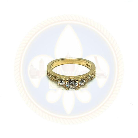 10k Femme Cz Bague SID-0034 - OR QUEBEC 