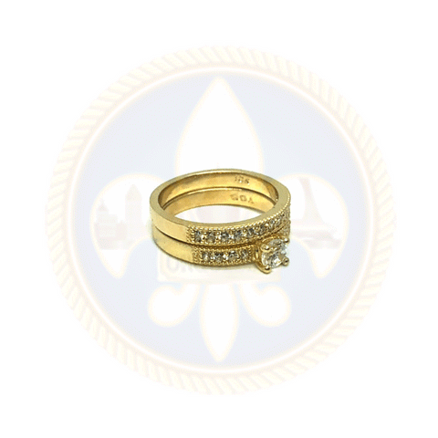10k Ensemble Bague de Fiançailles SID-0038 - OR QUEBEC 