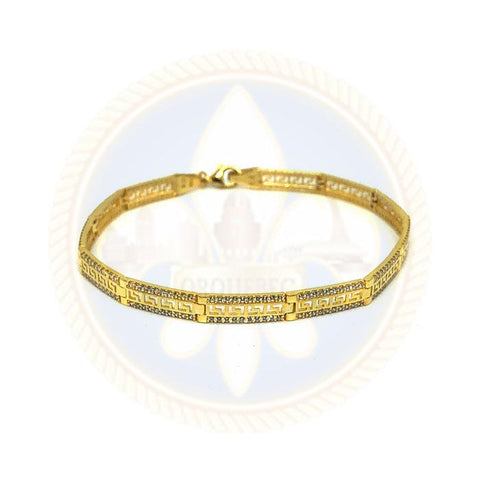 10k 5MM 7.5IN Versace Bracelet WBG-039 - OR QUEBEC 