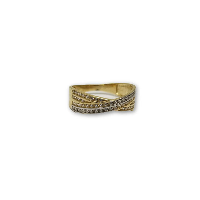 10K Or Jaune Bague Infini Pour femme WGR-106 - OR QUEBEC 