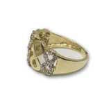 10K Or Jaune Bague Infini Zircon Femme WGR-133 - OR QUEBEC 