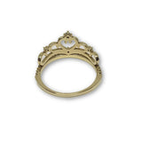 Bague Couronne Femme 10K or Jaune WGR-143 - OR QUEBEC 