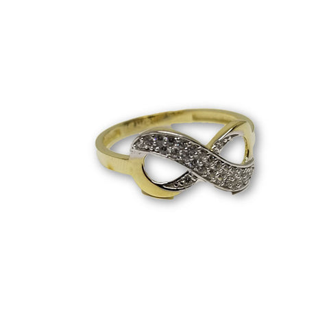 10K Or Jaune Bague Infini  Pour Femme WGR-194 - OR QUEBEC 