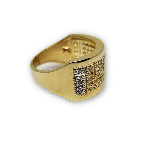 bague versace 2 tons en or 10k WGR-226 - OR QUEBEC 