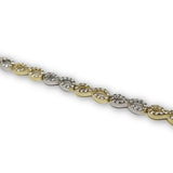 Bracelet infini 2 tons en or 10k avec zircon pour elle WBG-317 - OR QUEBEC 