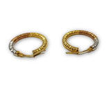 Boucle d'oreille 3 tons rond en or 10K Special GE-329