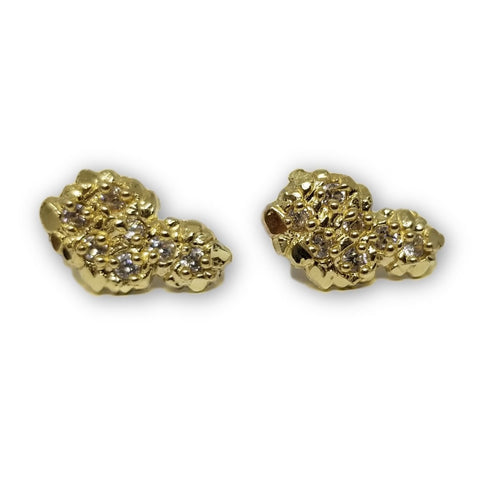 boucle d'oreille Nugget en or 10K GE-304 - OR QUEBEC 