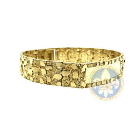10K 14MM Bracelet Nugget ID MB-022 - OR QUEBEC
