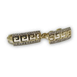 Boucle d'oreille Versace style rectangulaire en or 10K GE-346 - OR QUEBEC 