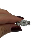 * Penelope * Bague de fiançailles en or blanc 14K  avec diamants VS1 G 0.51CT + VS1 G 0.52CT - OR QUEBEC 