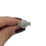 * Lillian * Bague de fiancailles en or blanc 14K avec VS SI Diamonds Center Stone 0.29CT + 0.73CT - OR QUEBEC 