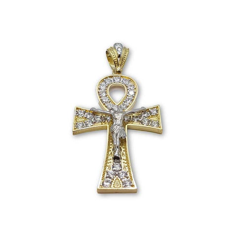 10K en or Jaune Croix Ankh Pendentif Homme MPG-330 - OR QUEBEC 